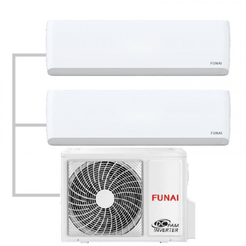 Мульти сплит-система FUNAI RAMI-2OR50HP.D06/U (1шт) / RAMI-SM25HP.D04/S (2шт) Inverter
