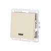 переключатель одноклавишный lk studio lk80 c подсветкой бежевый матовый 840402-1 