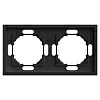 рамка stekker, pfr00-5002-05 2-местная, серия эмили, черный уголь, soft touch 49859 