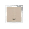 Выключатель двухклавишный LK Studio LK80 c подсветкой шампань 841206-1 купить выключатель двухклавишный lk studio lk80 c подсветкой шампань 841206-1